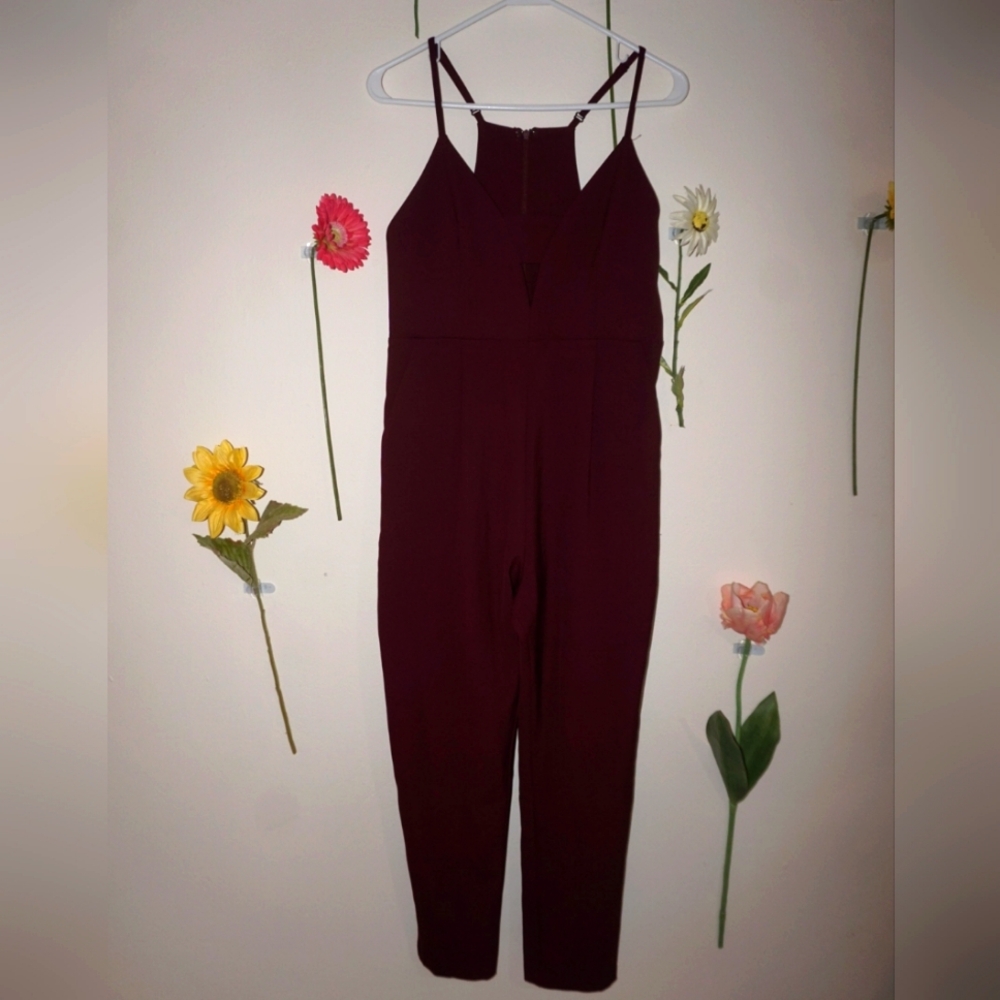 Women's Burgundy Jumpsuit - VALIJA